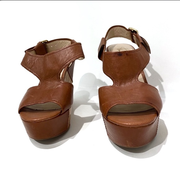 Franco Sarto Wedge Sandals Brown Size 7 - Picture 5 of 10